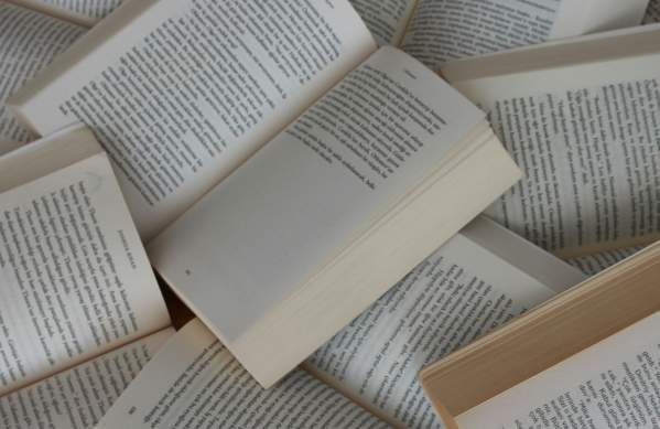 A stock image of books lying open